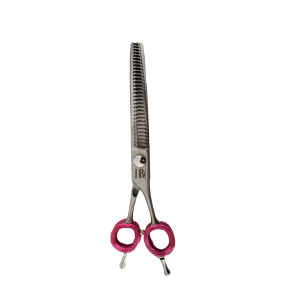 Hairy Beast premium curved chunked grooming scissors 7.5" Hitachi Japanese steel