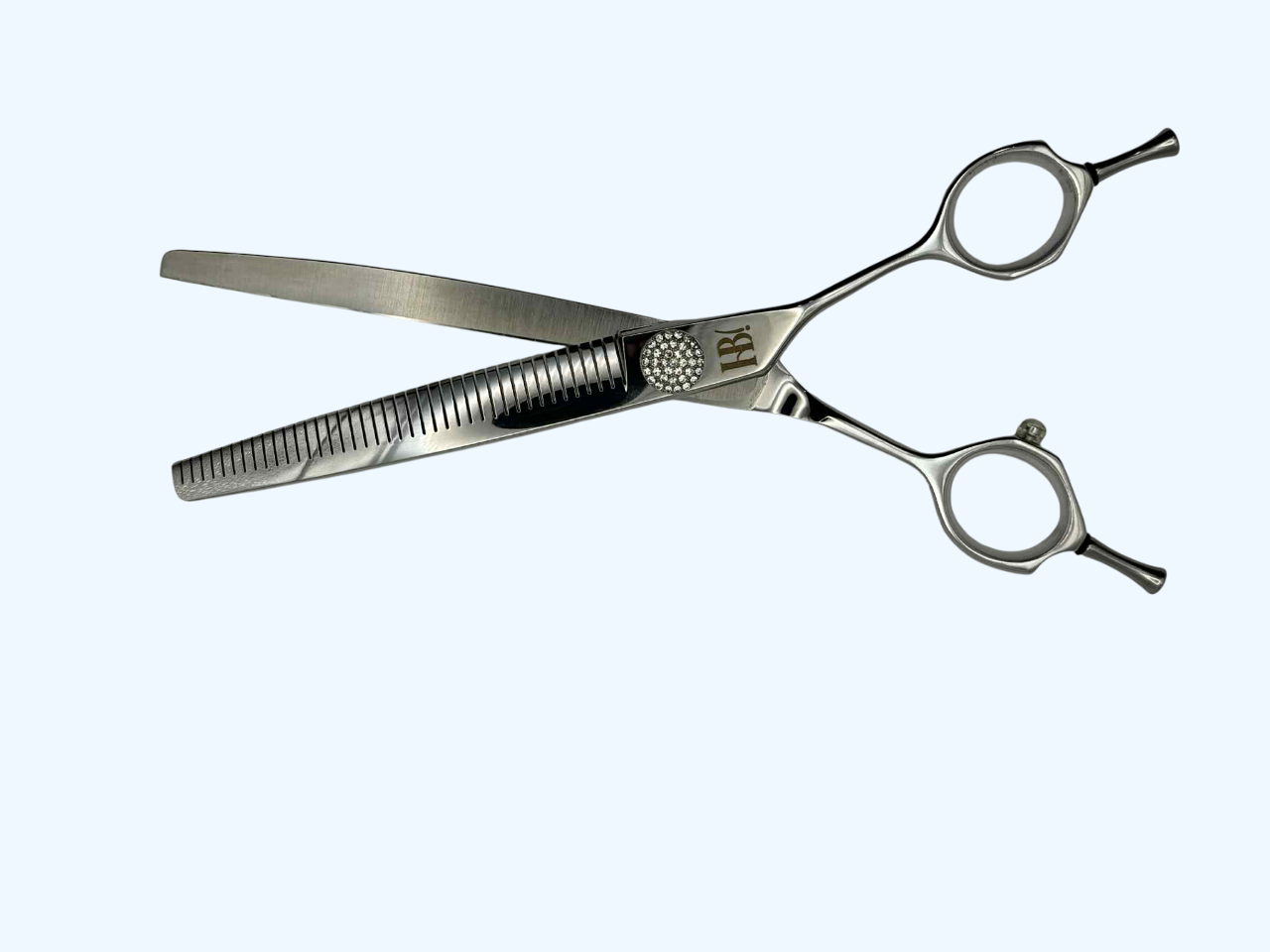 Hairy Beast Aubrey Curved Piano Tooth Fluffer 40 Tooth 7.0" Grooming Scissor - Image 3